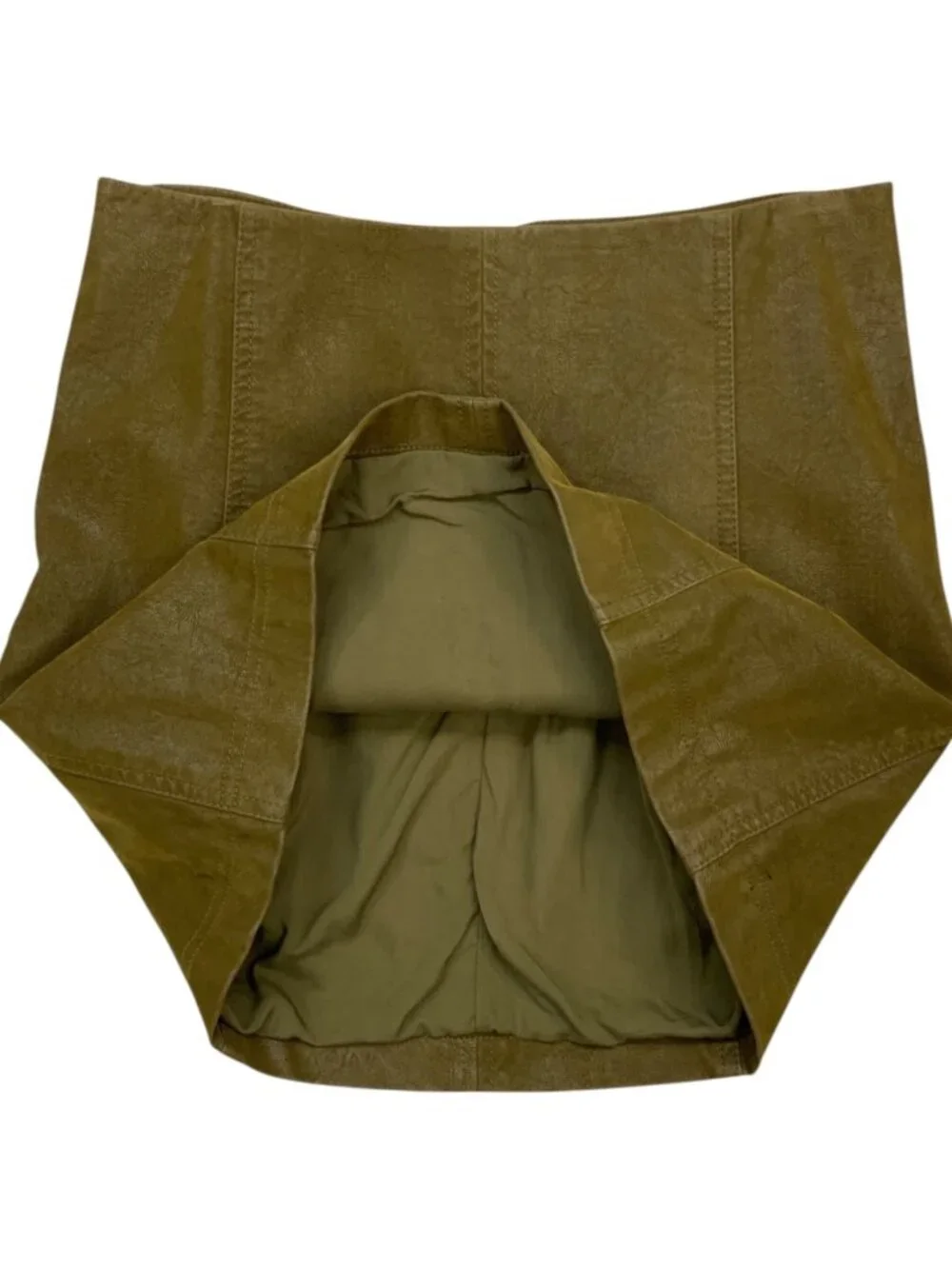 Free People Modern Femme Vegan Suede Mini Skirt 6 Brown